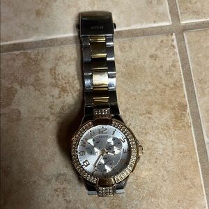 GUESS Silver and Gold Men's Watch